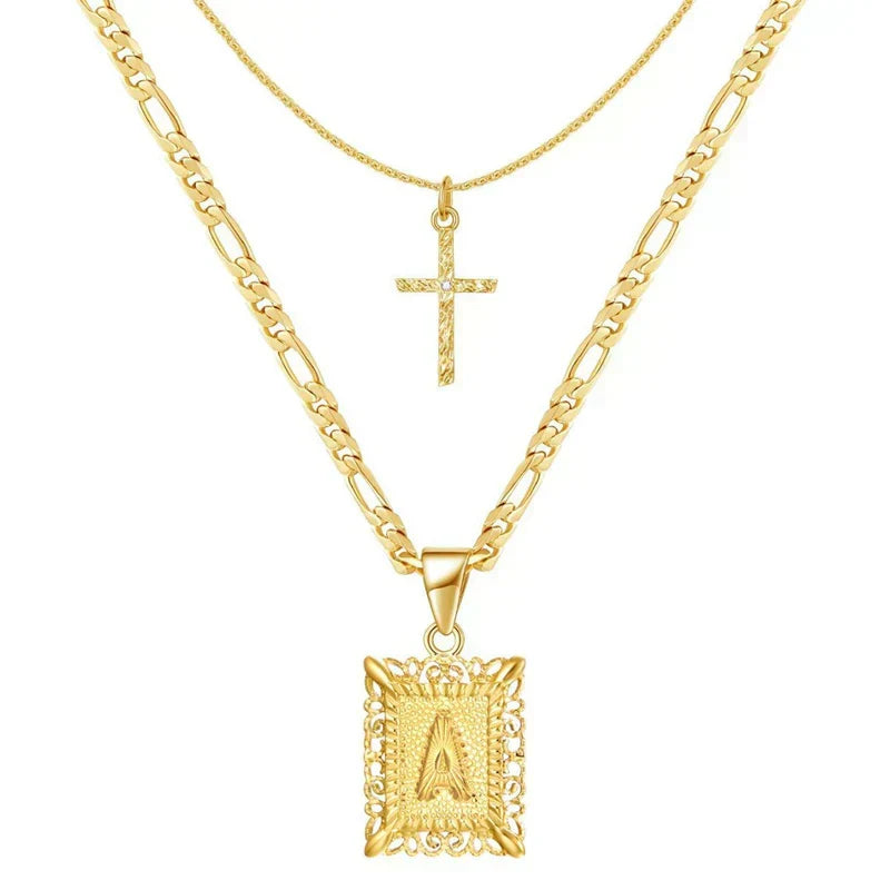 Seraphina Initial Necklace Set | Goud