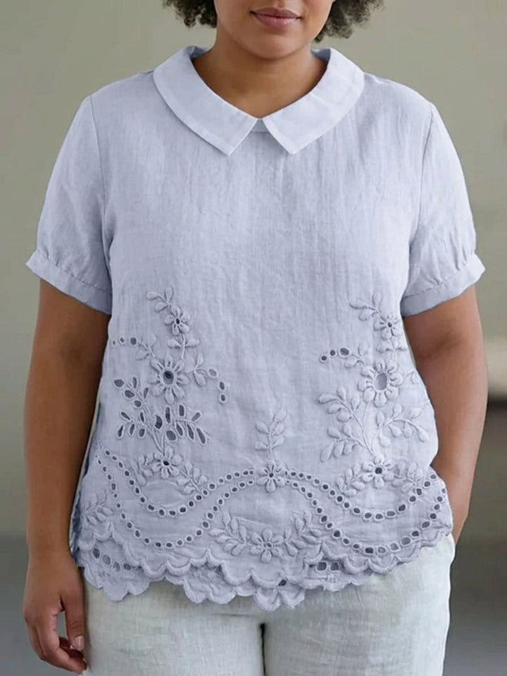 Anaïs | Geborduurde Bloemenblouse