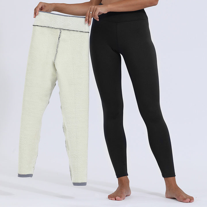 Dikke gevoerde thermo legging met hoge taille