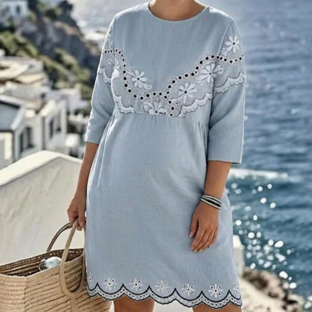 Aurelia Gedrukt Maxi Jurk: Elegante Figuur-hugging Casual