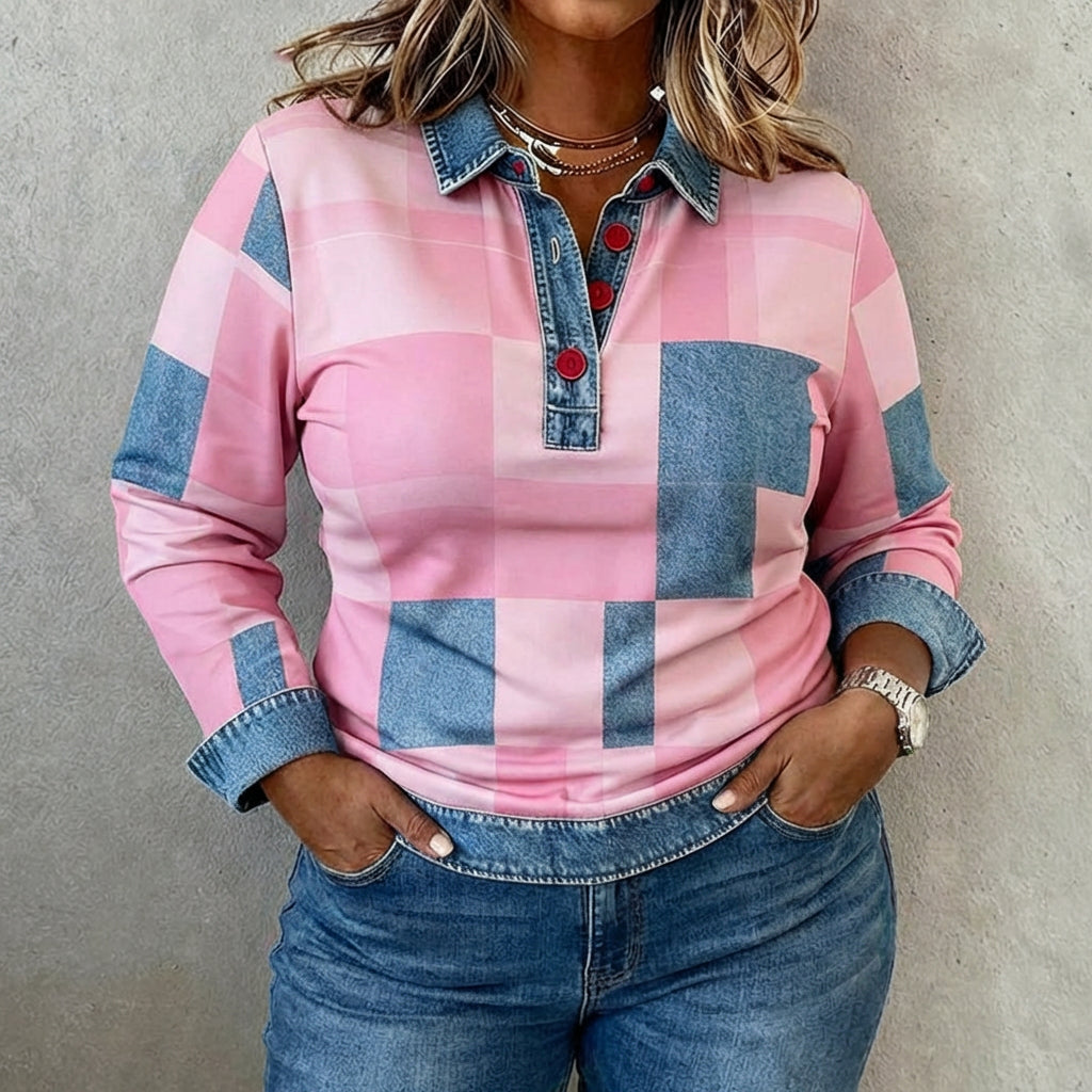 Vintage Geruit Sweatshirt