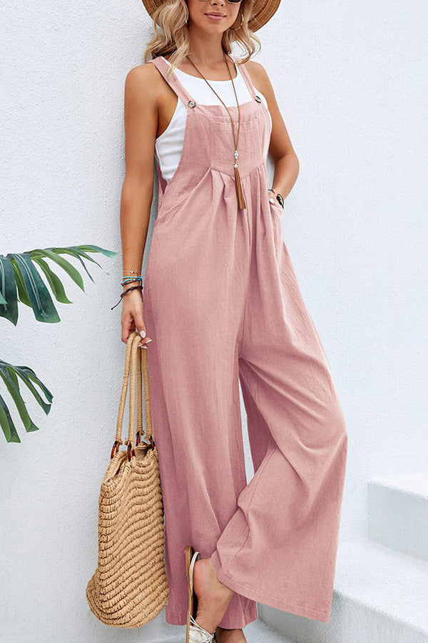 Ilse - Effen kleur casual bretels overall