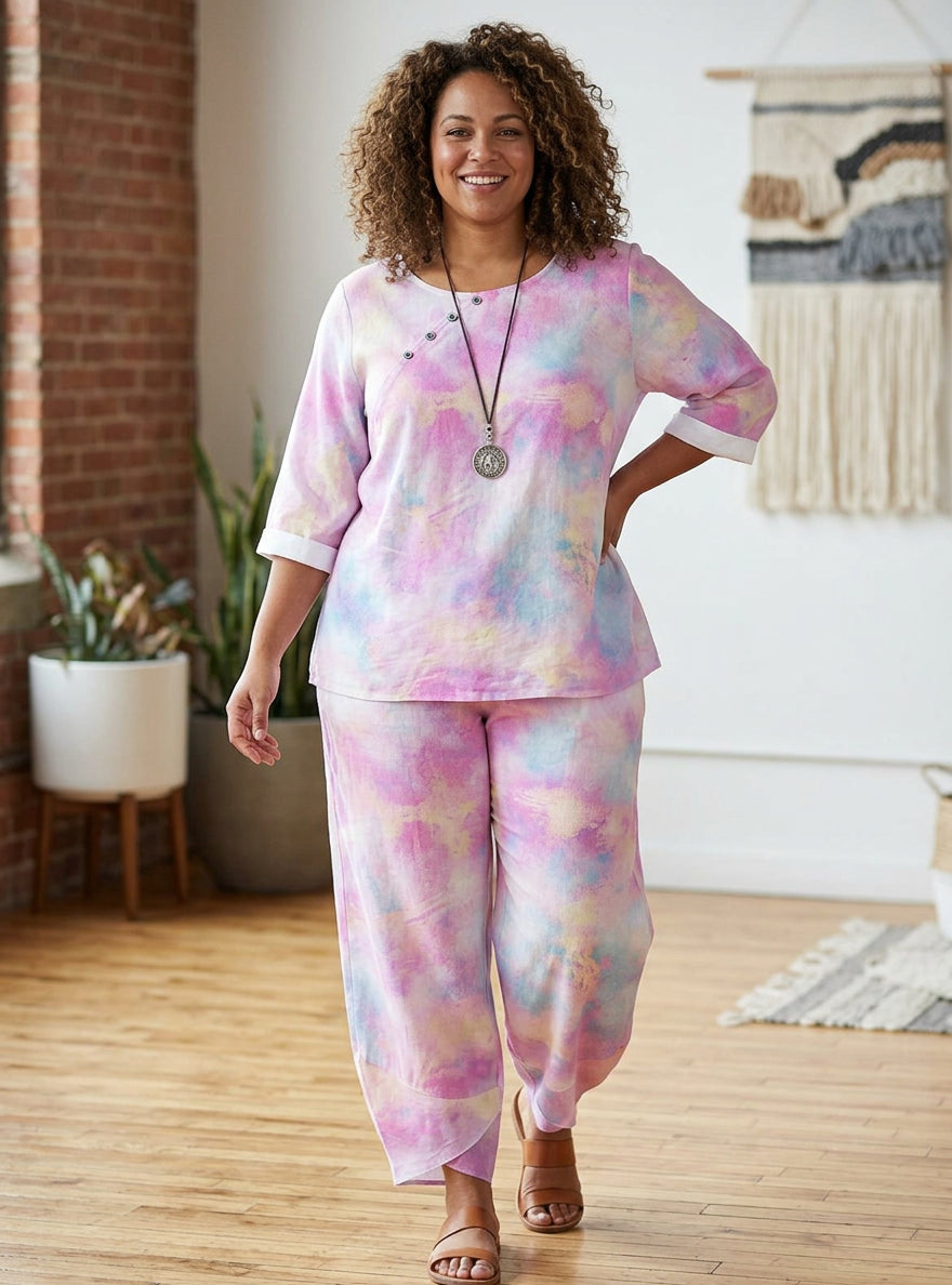 Arabella 3D Print Set: Moeiteloze Casual Stijl