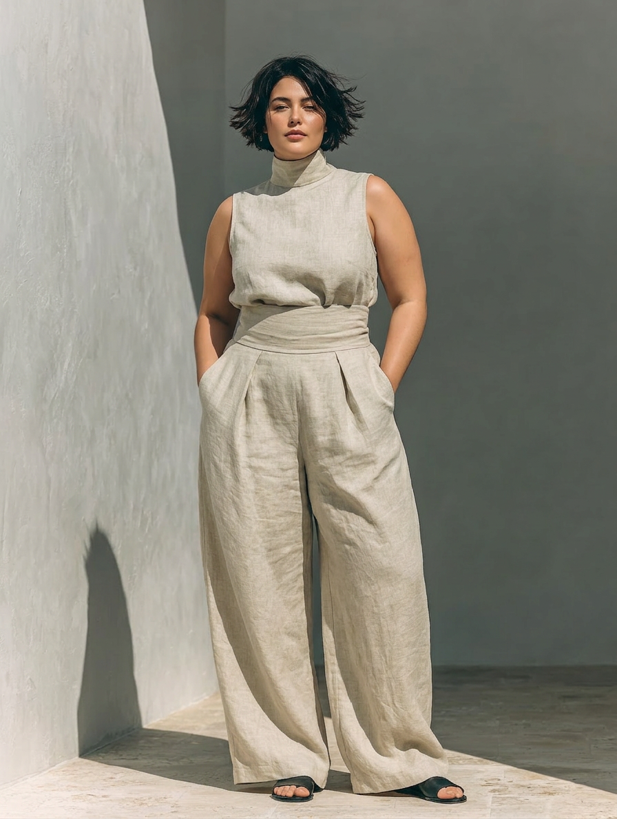 Astrid - Co-ord Set Minimalistisch Linnen