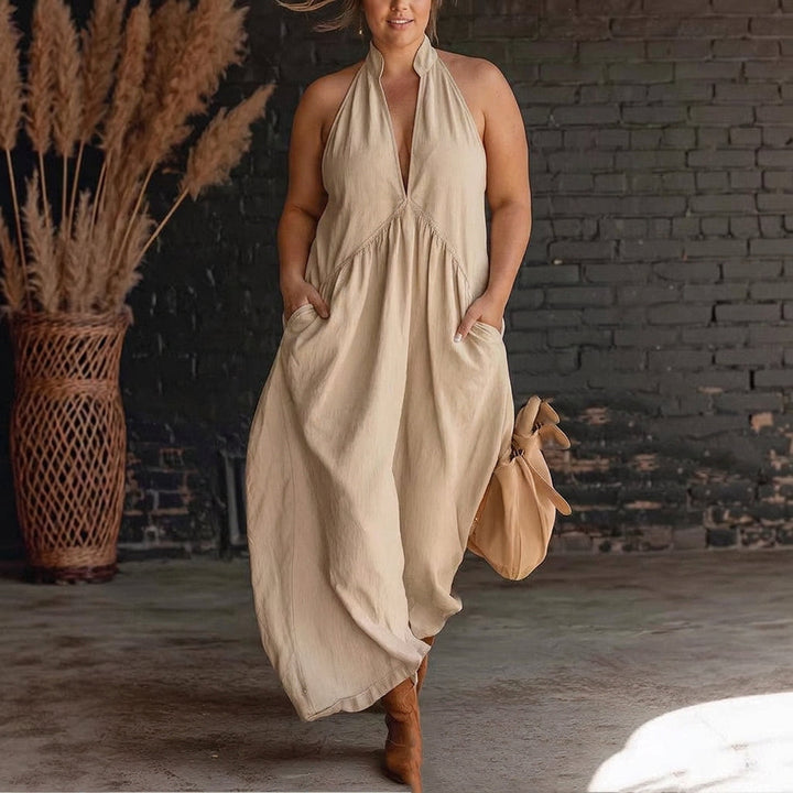 Giselle Mandarin-Kraag Jurk: Moeiteloze Elegante Comfort