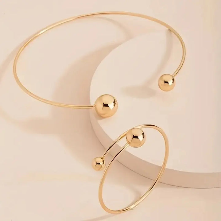 Rui Glow Halsband &amp; Manchet Armband Set | Goud