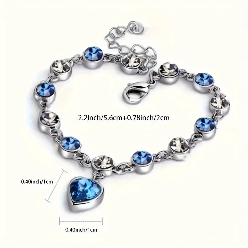 Heledd Hart Gloed Armband | Wit Goud