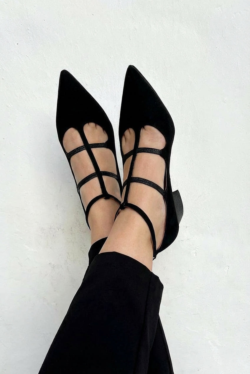 IMOGEN TOE PUMPS MET BANDJES