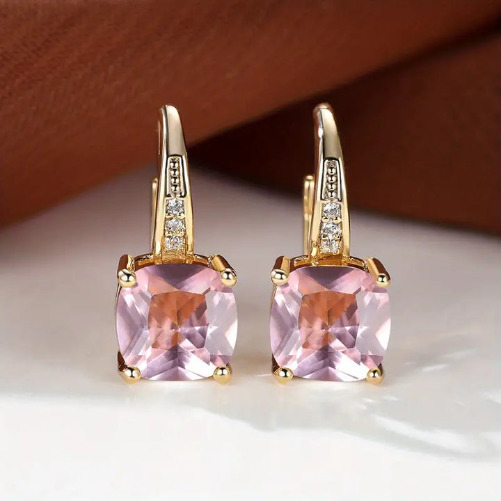 Amity Stone Hoepel Oorbellen | Goud