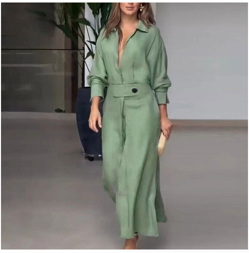 Wynne V-hals Slim Jurk: Elegante Hemelblauwe Statement