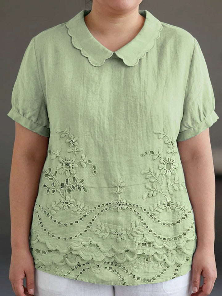 Anaïs | Geborduurde Bloemenblouse