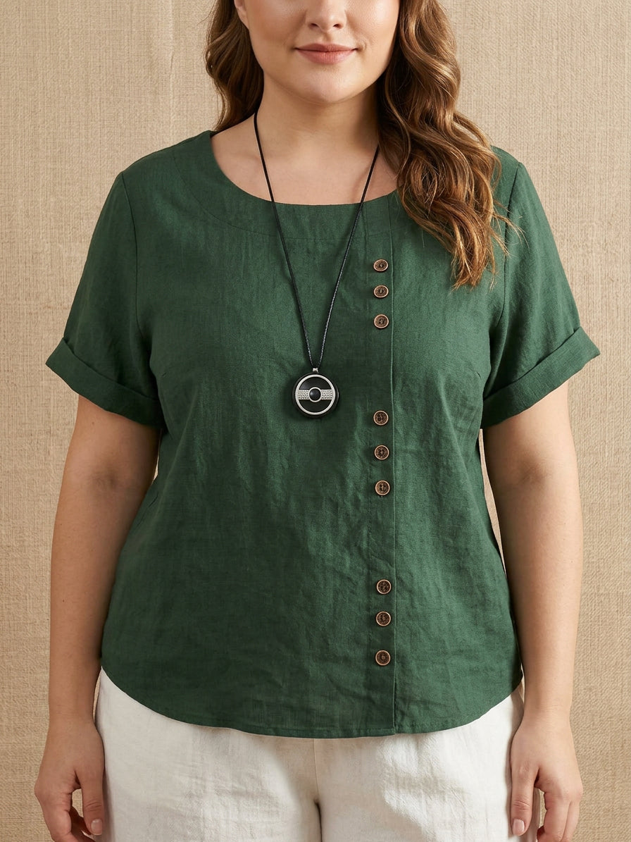 Nadya | Casual Katoenen Blouse
