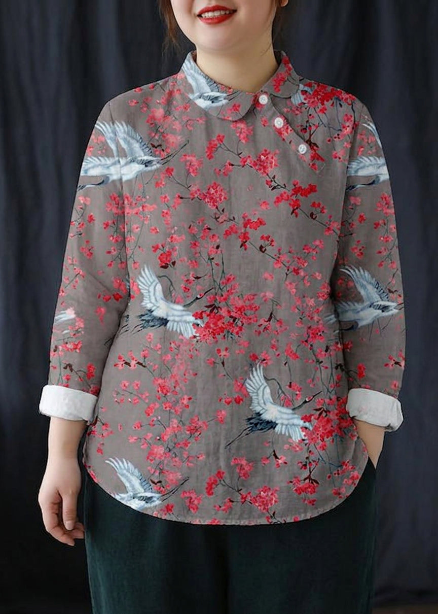 Briony - Chique Witte Kleding Kraag Knop Blouses voor de Lente