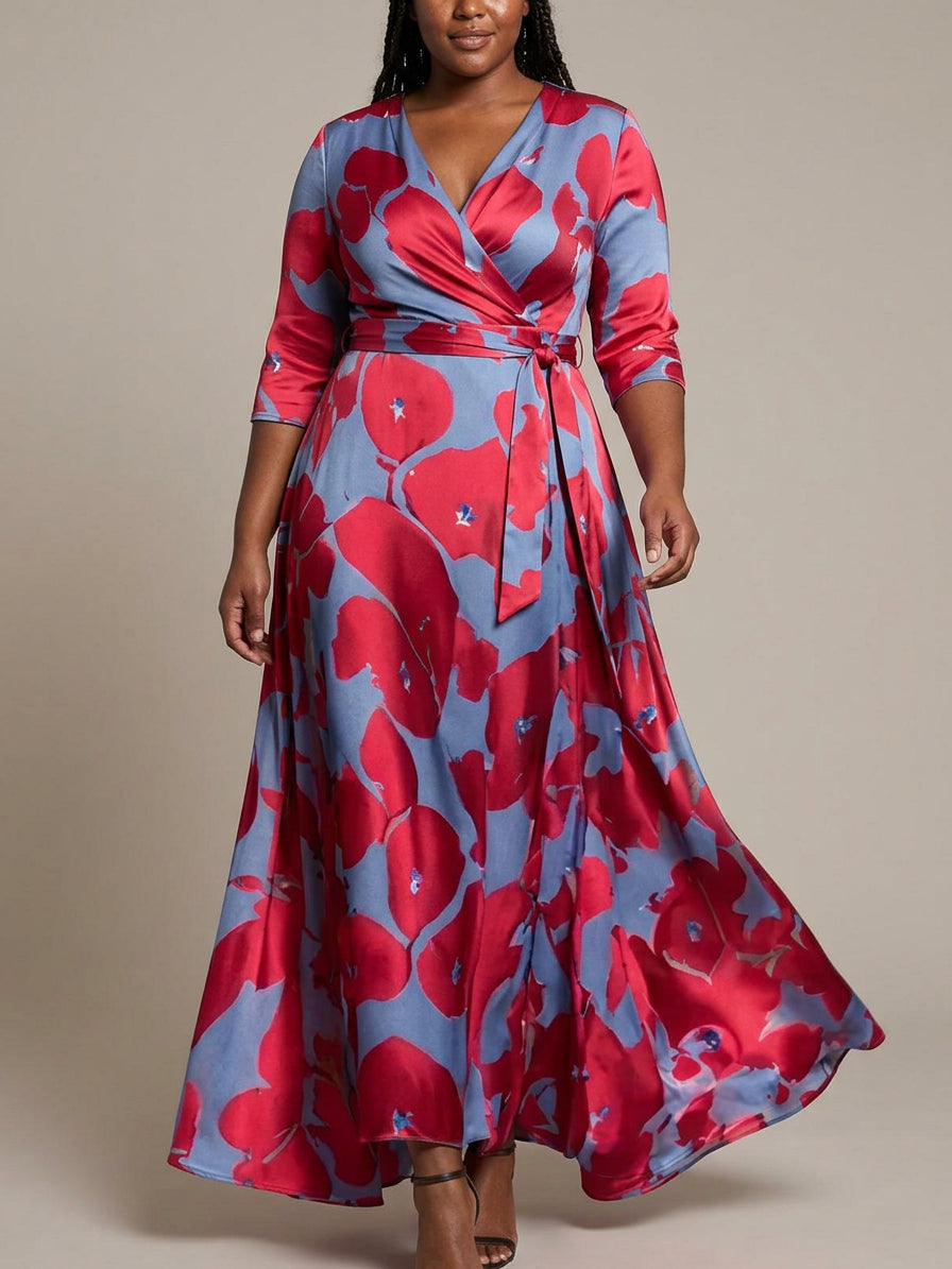 Wynne | Seaside Glam Elegante Mid Sleeve Maxi Jurk Ensemble