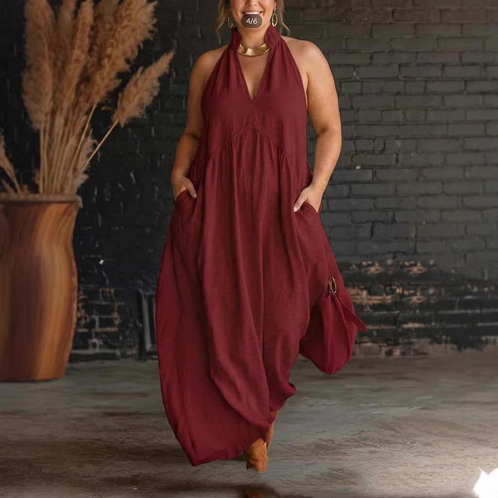 Giselle Mandarin-Kraag Jurk: Moeiteloze Elegante Comfort