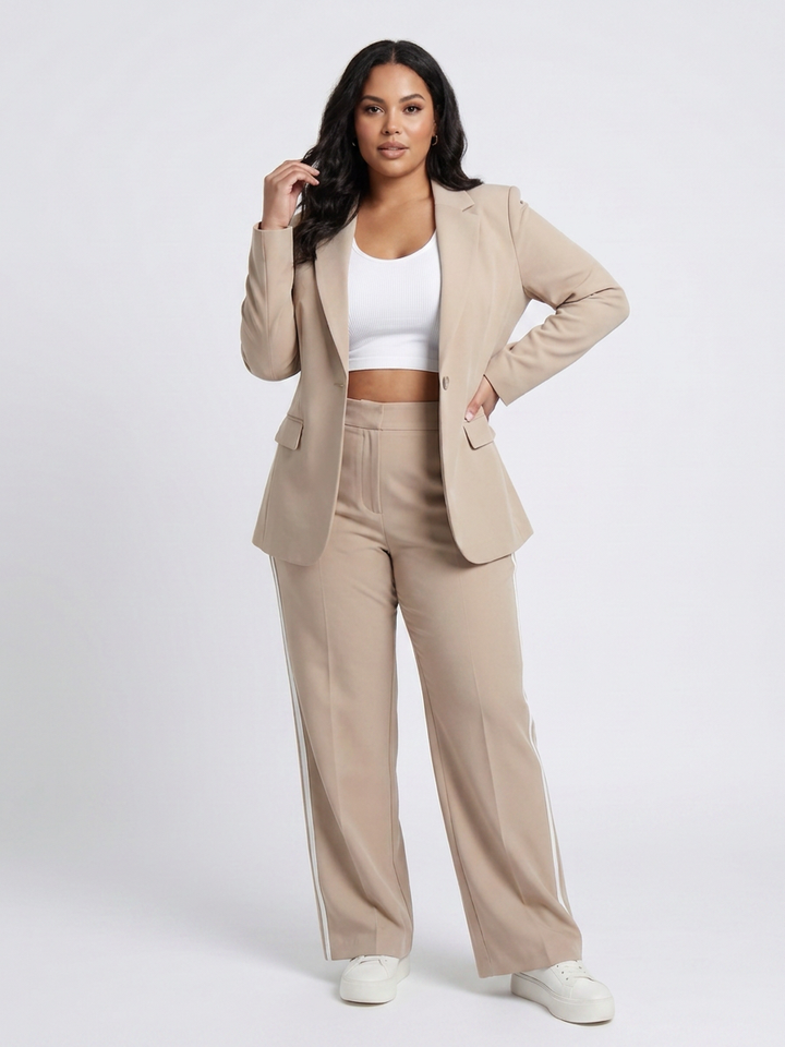 Tindra | Contrast Stripe Wide Leg Set