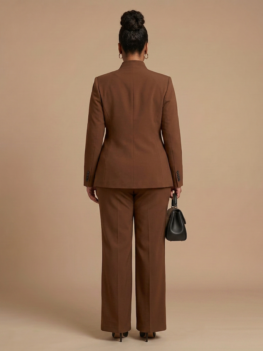 Juniper | Gestructureerd Staande Kraag Tailored Pak