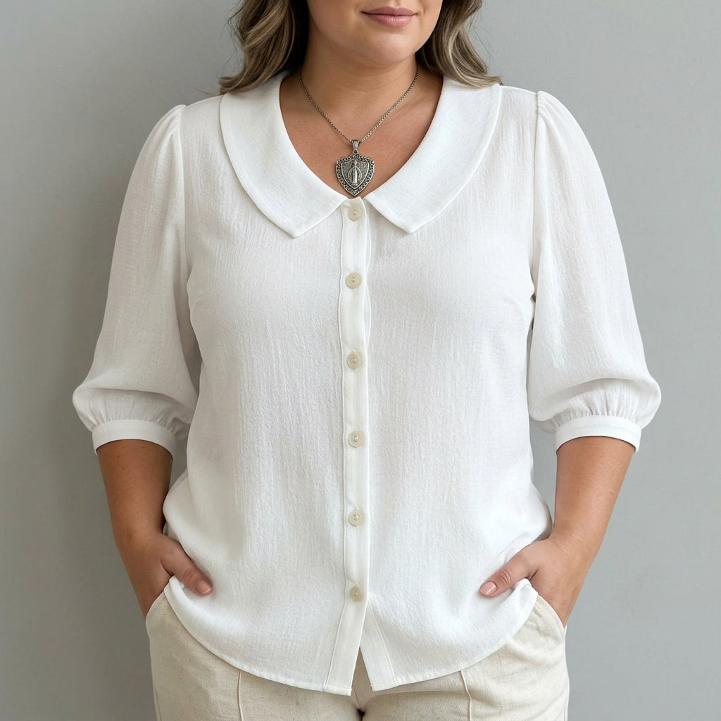 Sylvie | Casual Effen Kleur Shirt