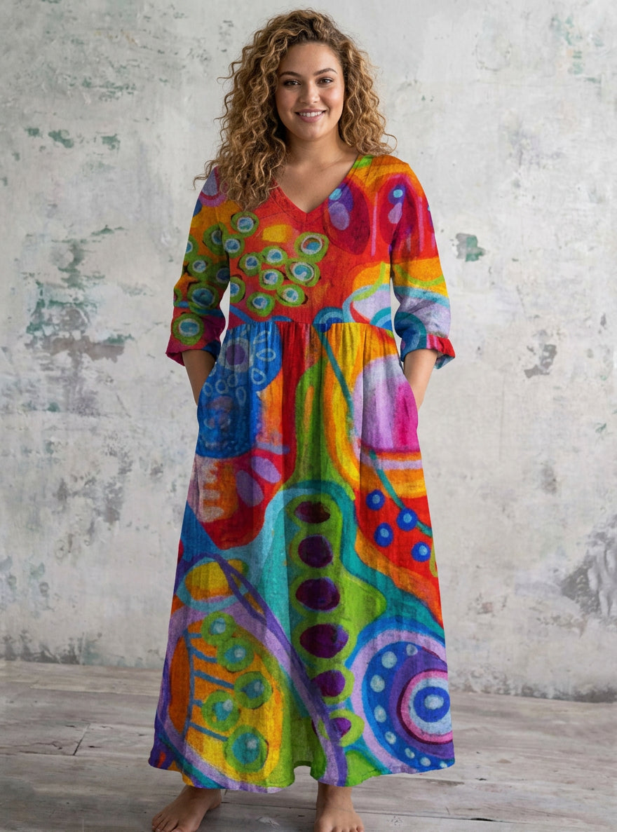 Aveline | Kaleidoscoop Maxi Jurk