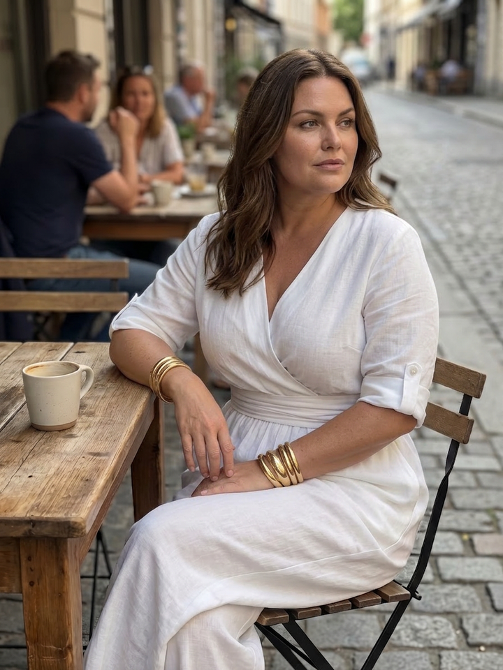 Maeve | Korte Mouwen Wijde Pijpen Jumpsuit