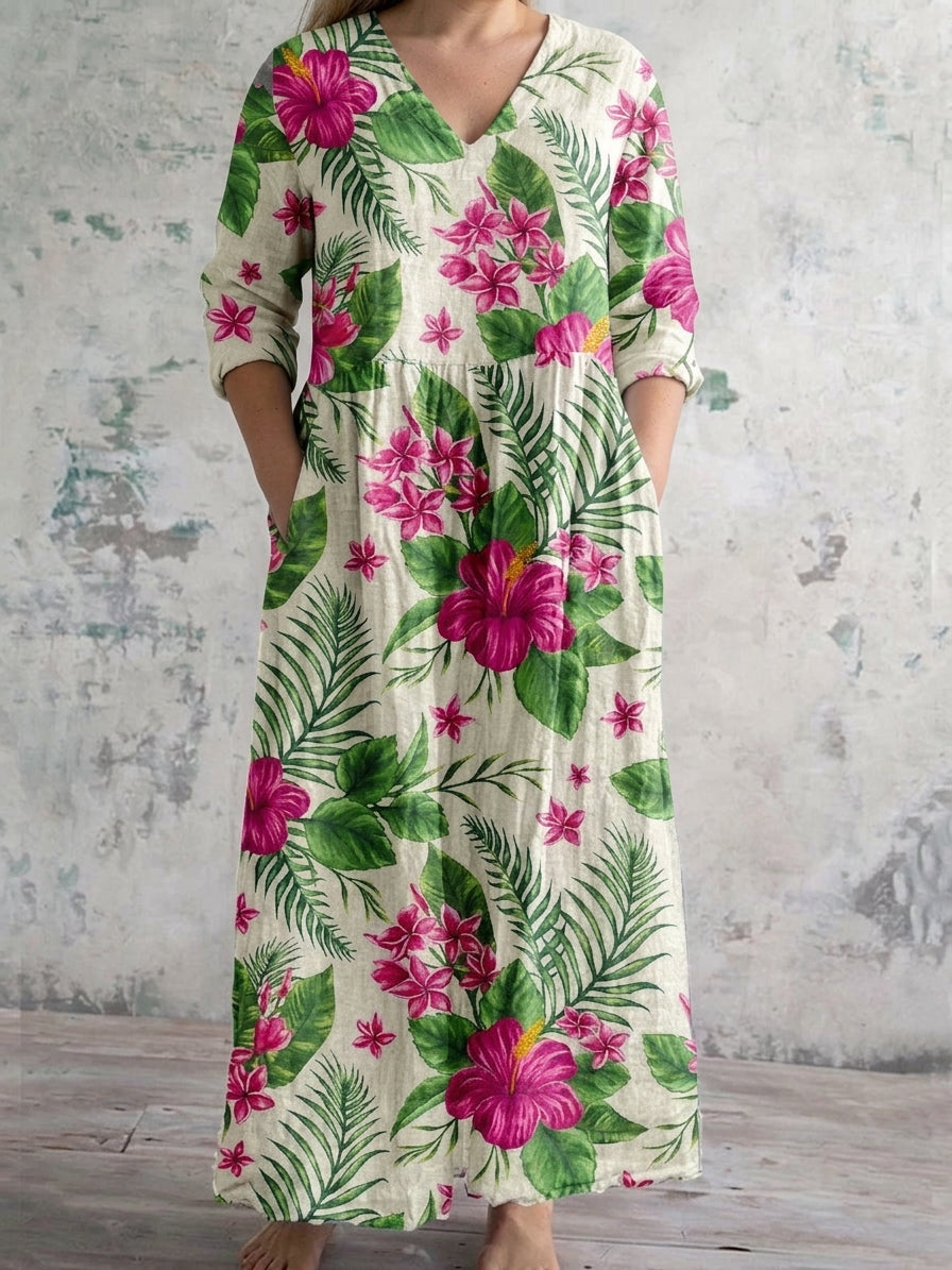Eira | Tropische Bloem Maxi Jurk