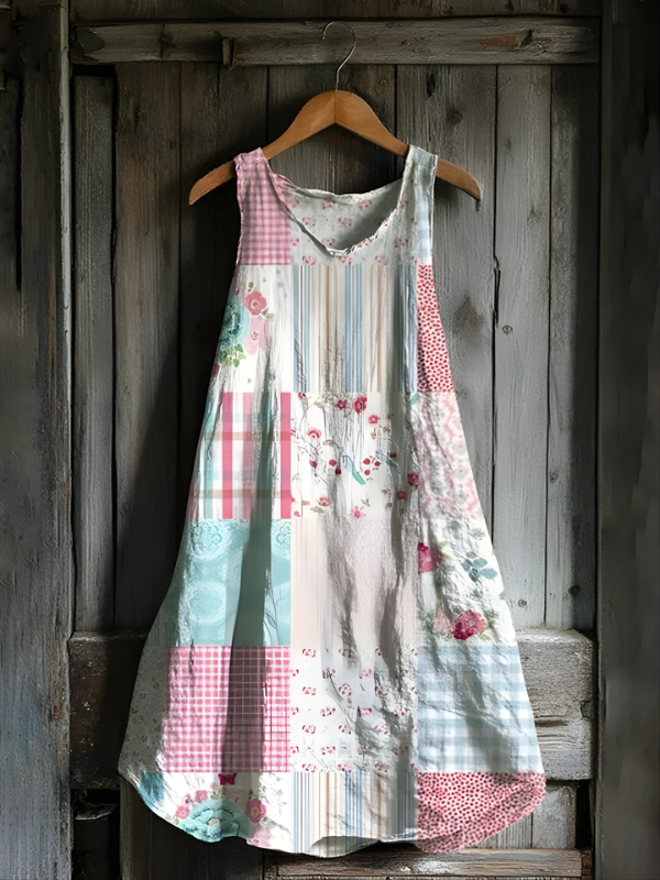 Nadia - Cottage Patchwork Kunst Tankjurk