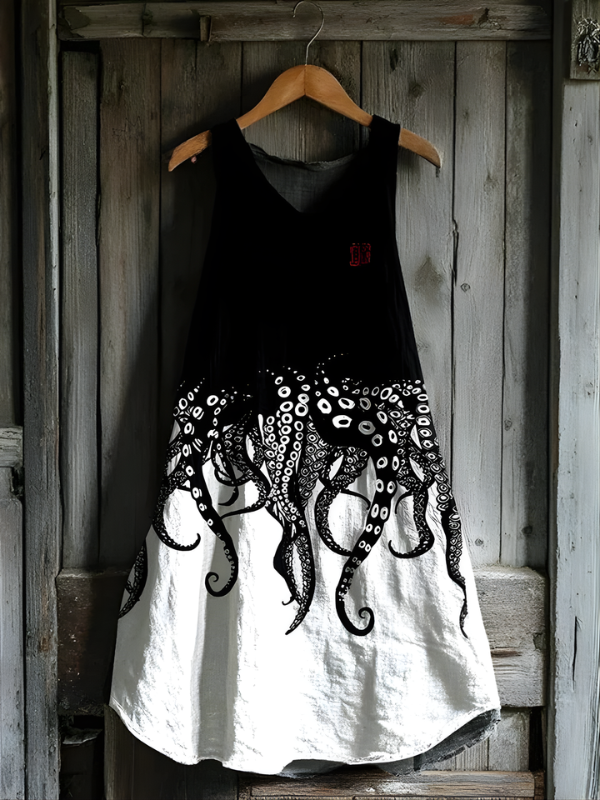 Pemberley - Octopus Tentacle Linnen Jurk