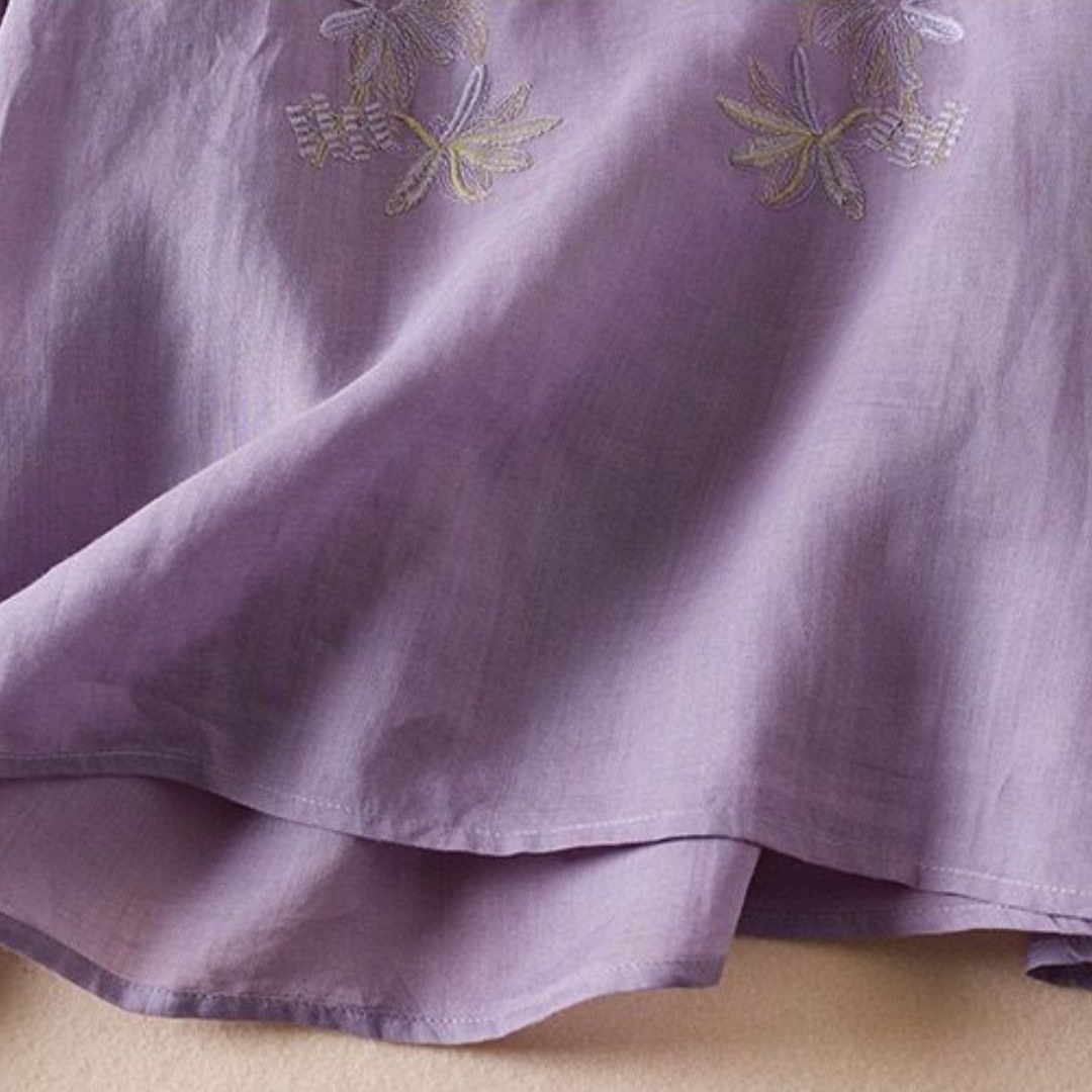 Fauna - Pure Katoenen Geborduurd Comfortabel Top