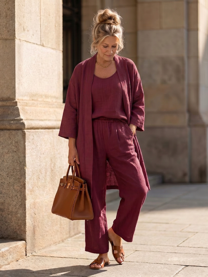 Evadne | Drie-delige Relaxed Top Broek Set