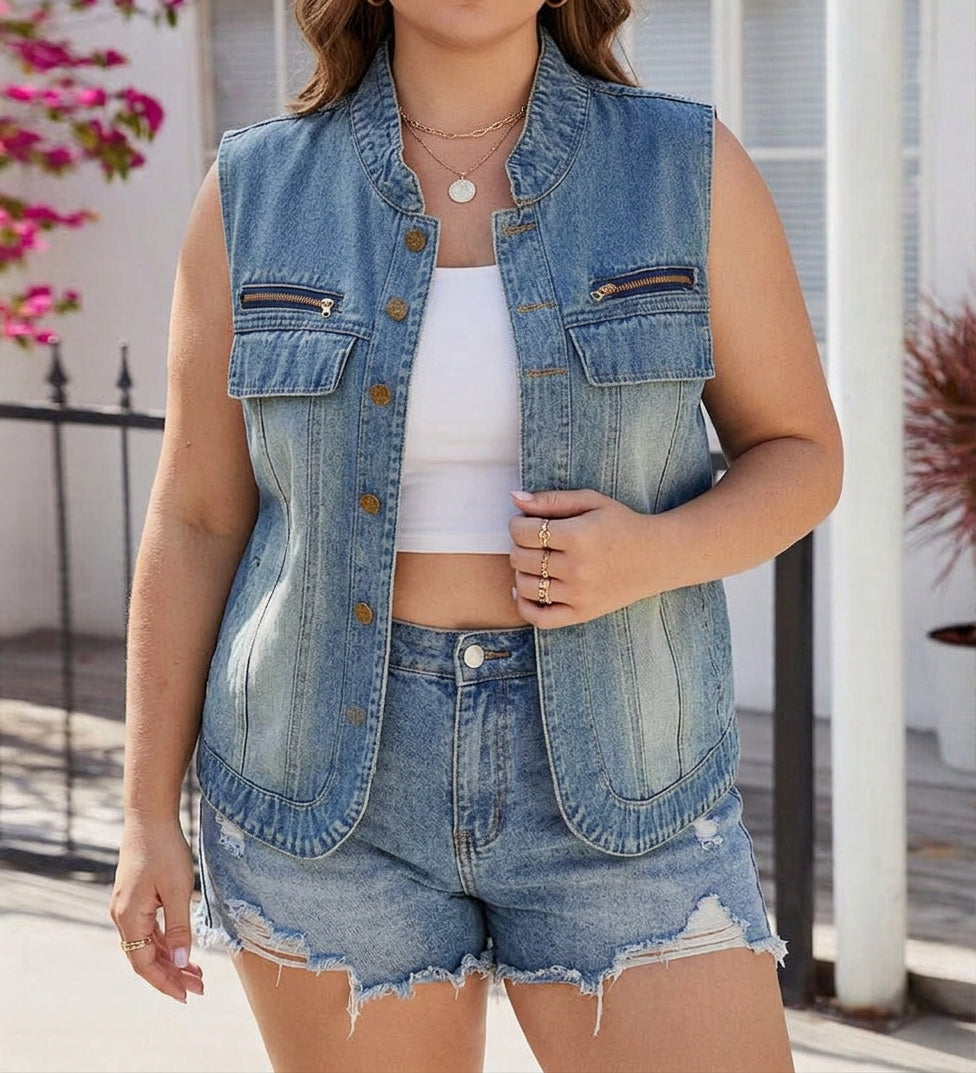 Isadora Denim Jacket Vest