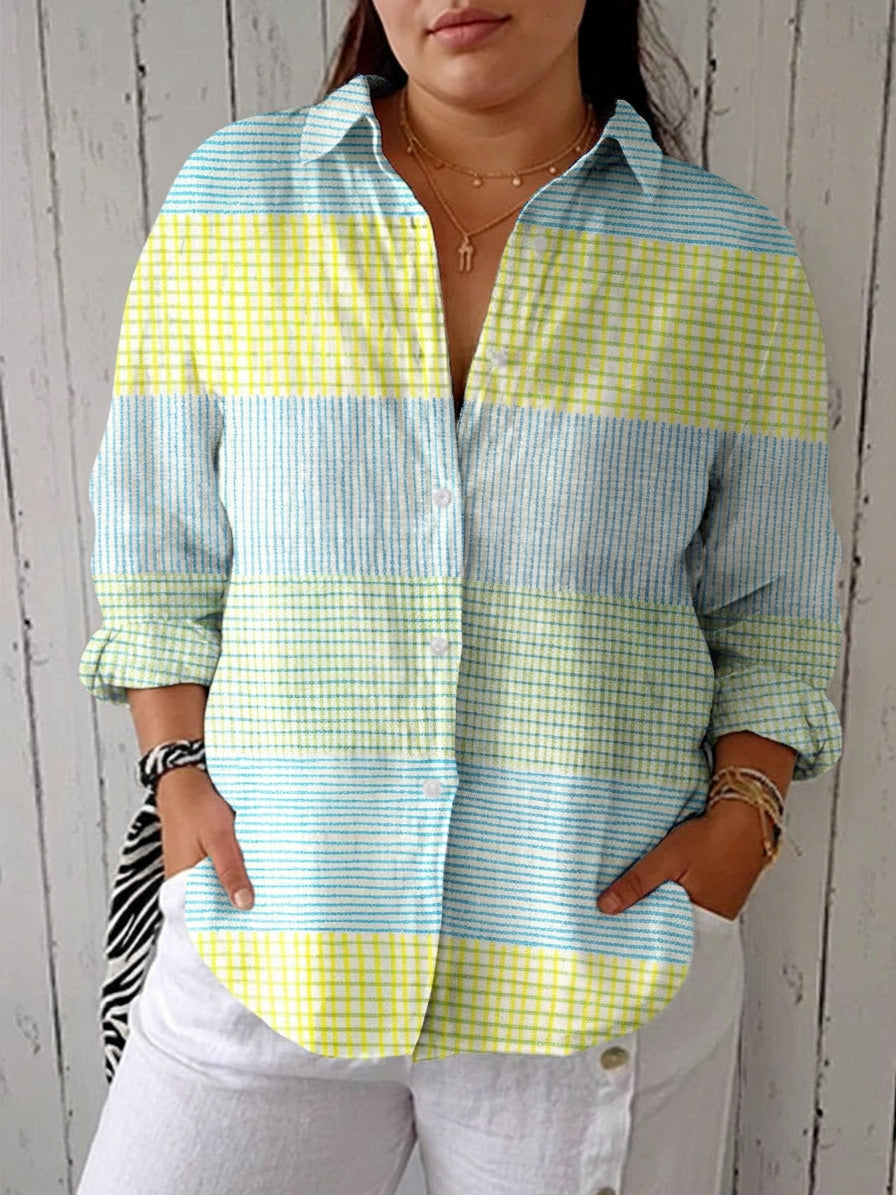 Demi – Pastel Ruit Blouse