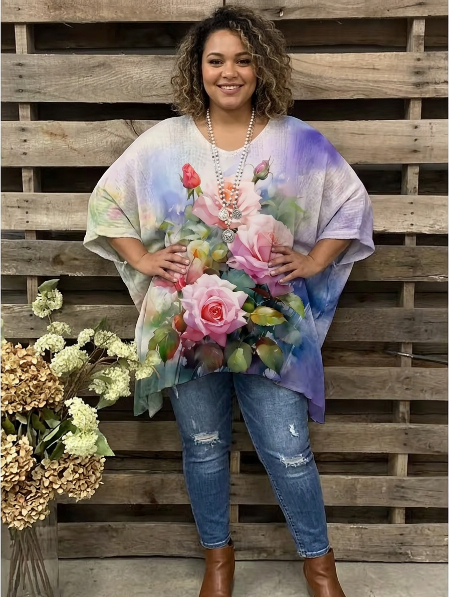 Nia | Vintage Bohemian Bloemenprint Dames T-Shirt