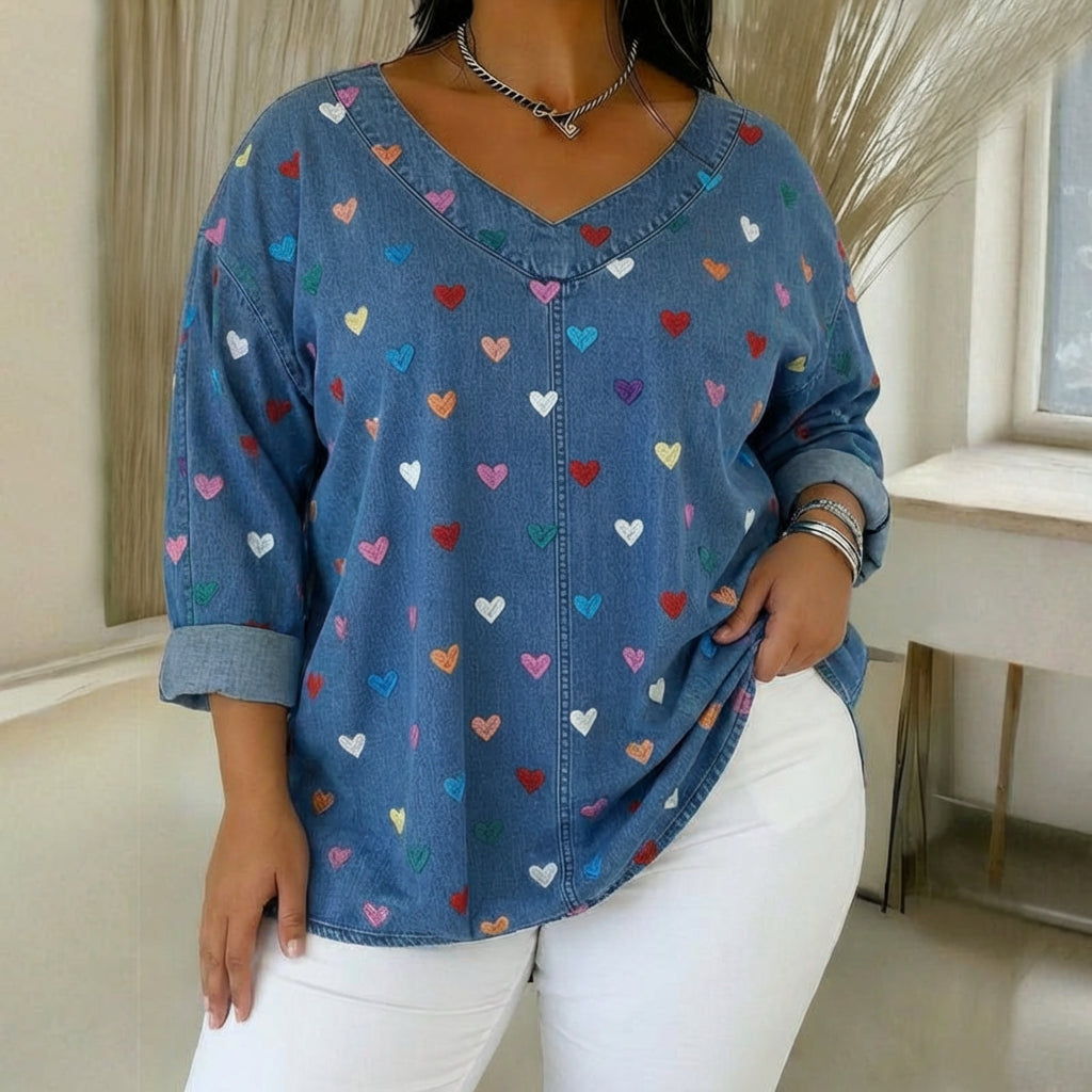 Vintage Hartprint Blouse