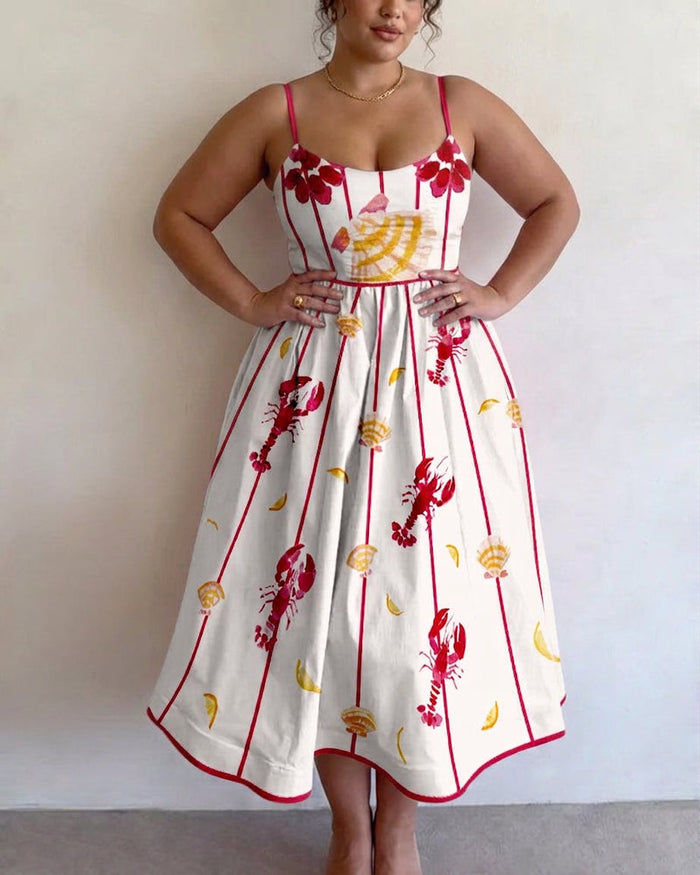 Rosa | Midi-jurk met Zeezijde Charme
