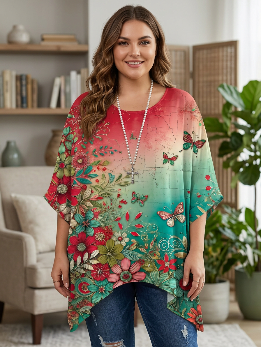 Eulalia | Vintage Bohemian Bloemenprint Dames T-Shirt