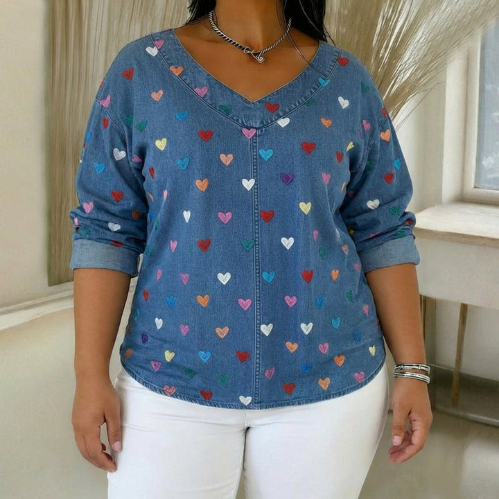 Vintage Hartprint Blouse