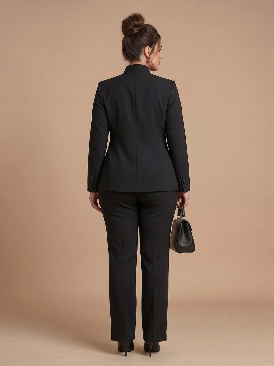 Juniper | Gestructureerd Staande Kraag Tailored Pak