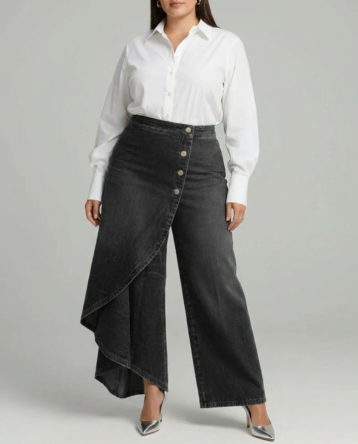 Priya | Denim Wikkelbroek