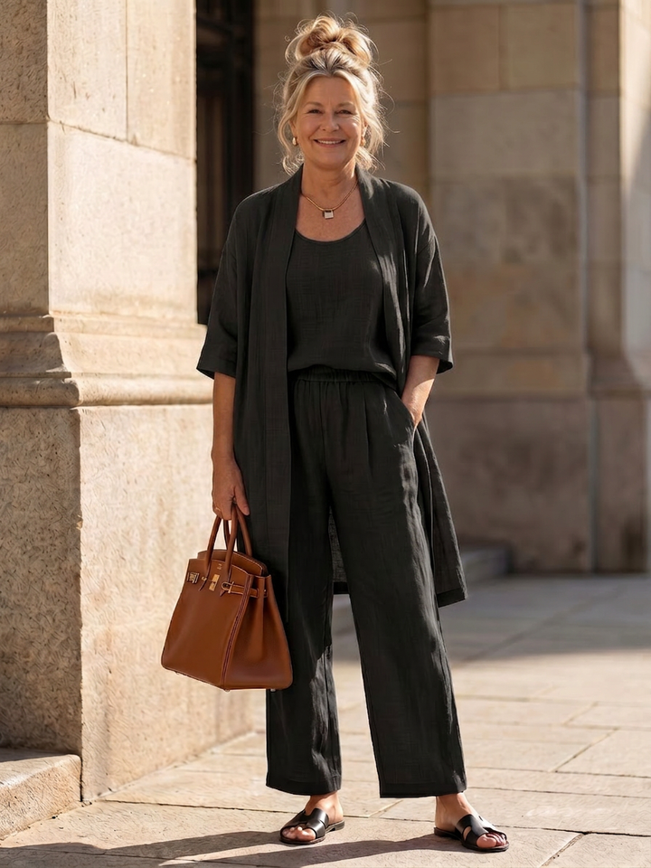 Evadne | Drie-delige Relaxed Top Broek Set
