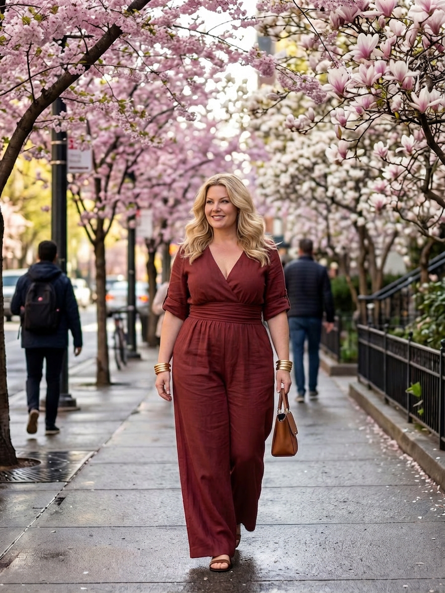 Maeve | Korte Mouwen Wijde Pijpen Jumpsuit