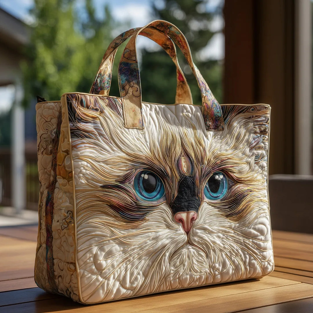 Maren Tas - Witte Kat met Blauwe Ogen