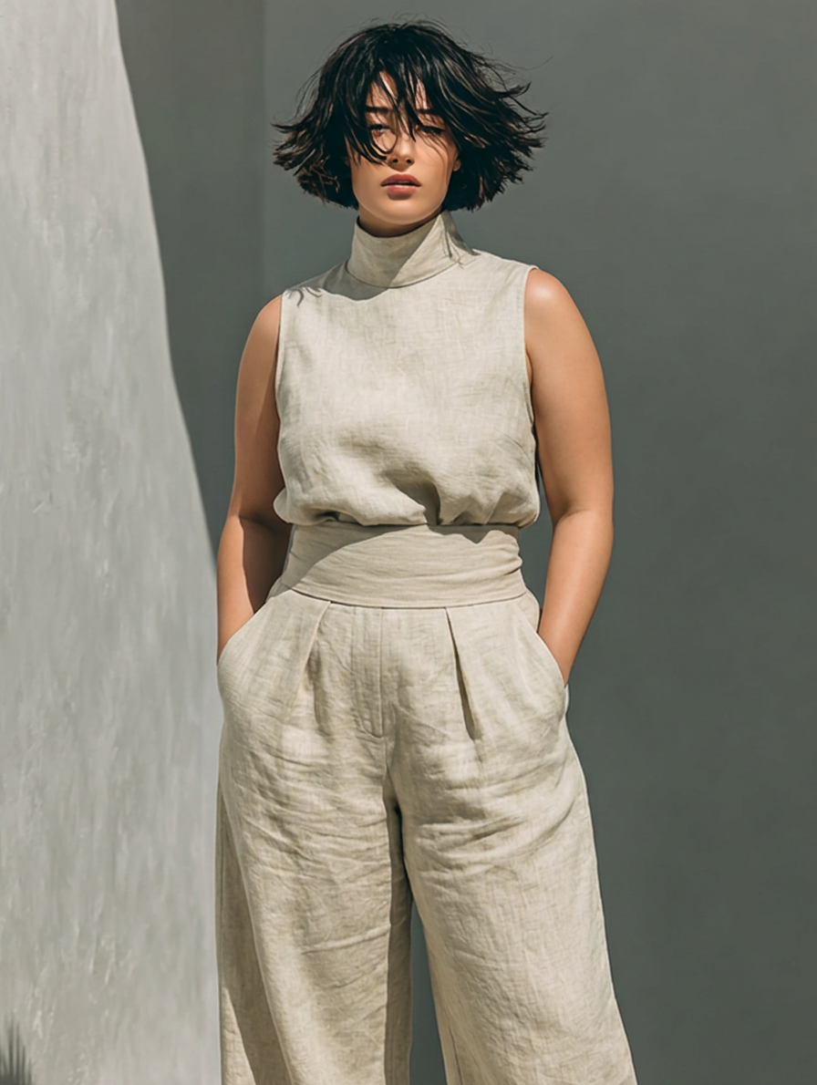 Astrid - Co-ord Set Minimalistisch Linnen