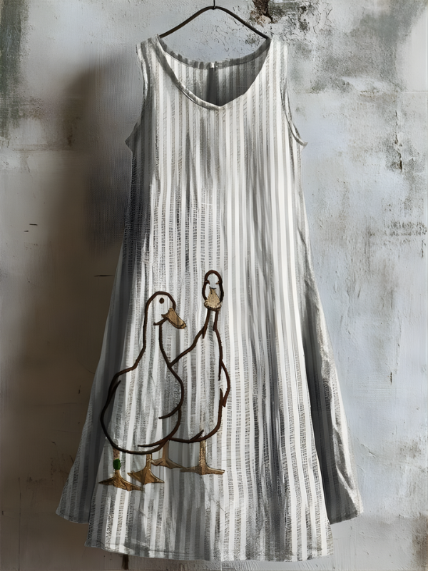 Lavinia - Country Ducks Geborduurde Tankjurk
