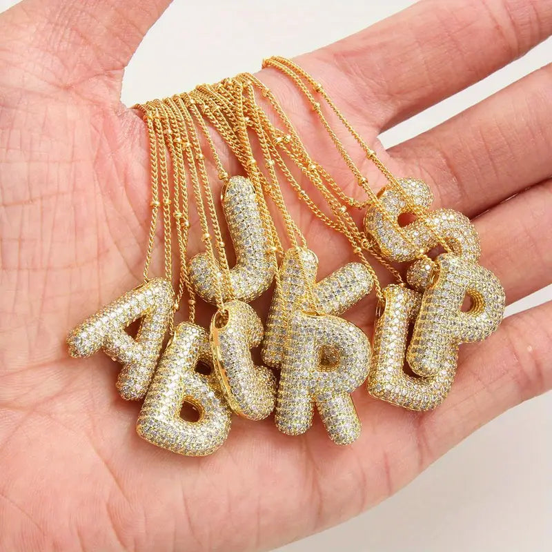 Mali letter initial ketting set | Goud