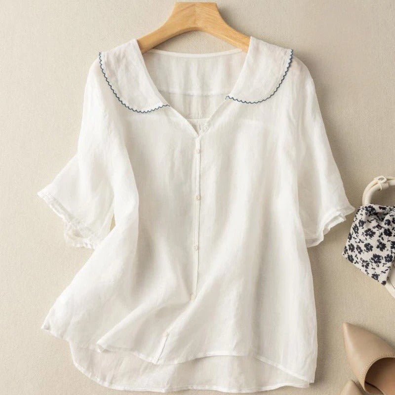 Calliope | Vintage Blouse met Knopdetails