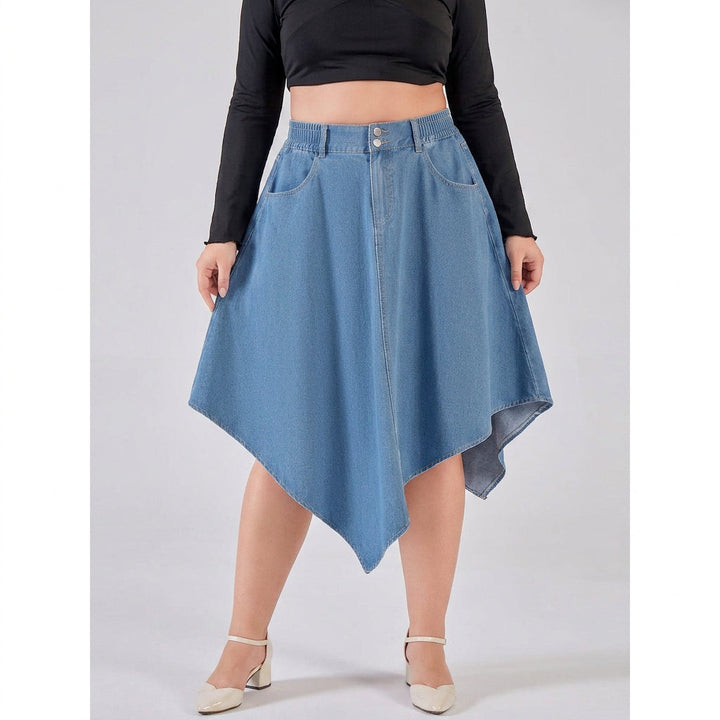 Rhea Irregulaire Denim Rok