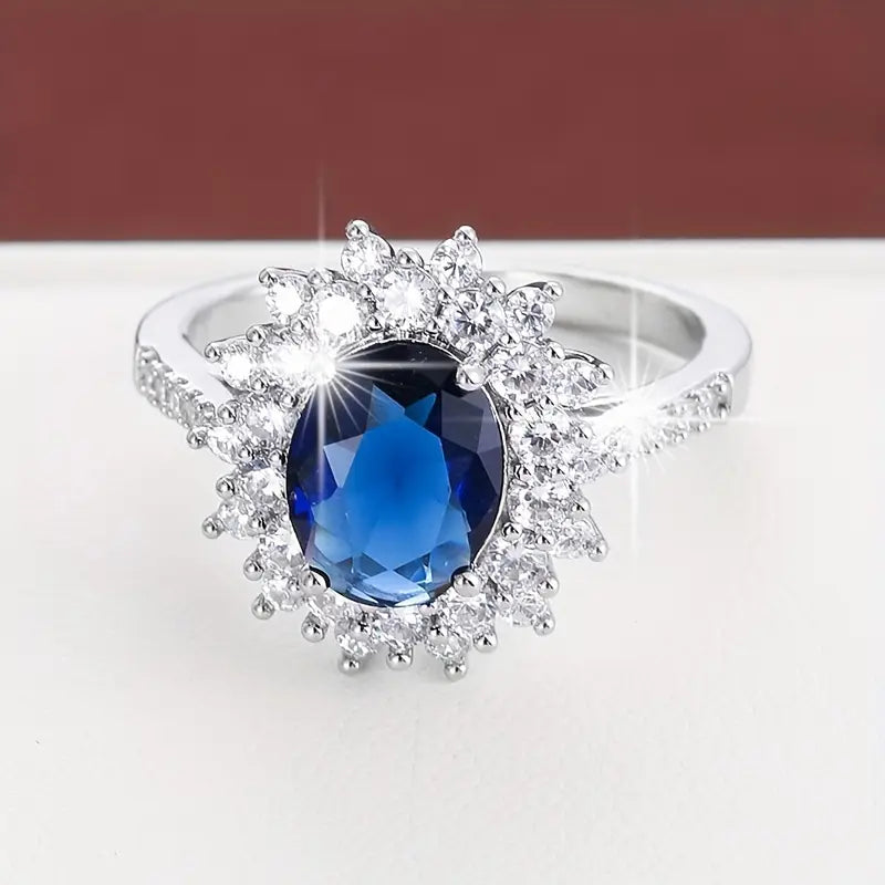Verena Saphirae Ring | Wit Goud