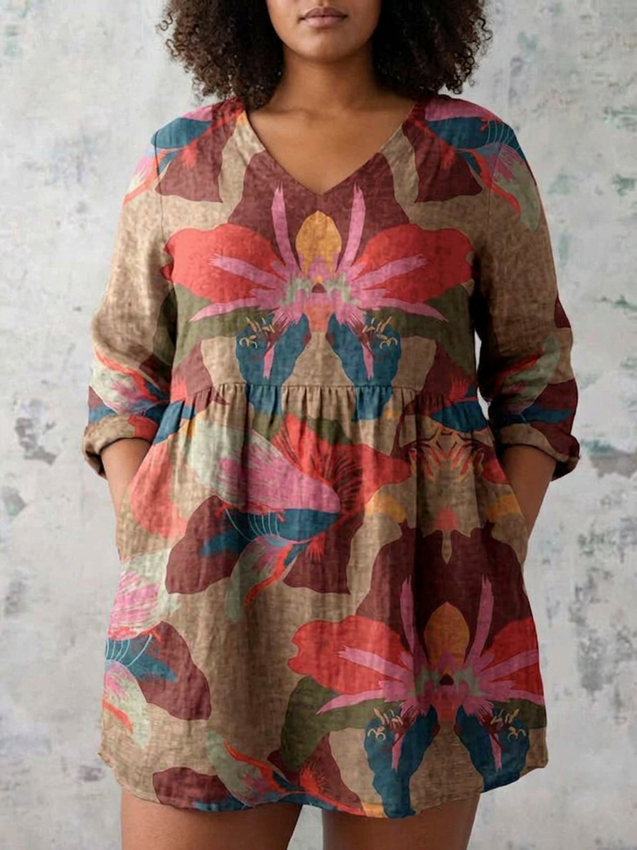Yasmin | Lange Blouse met V-hals
