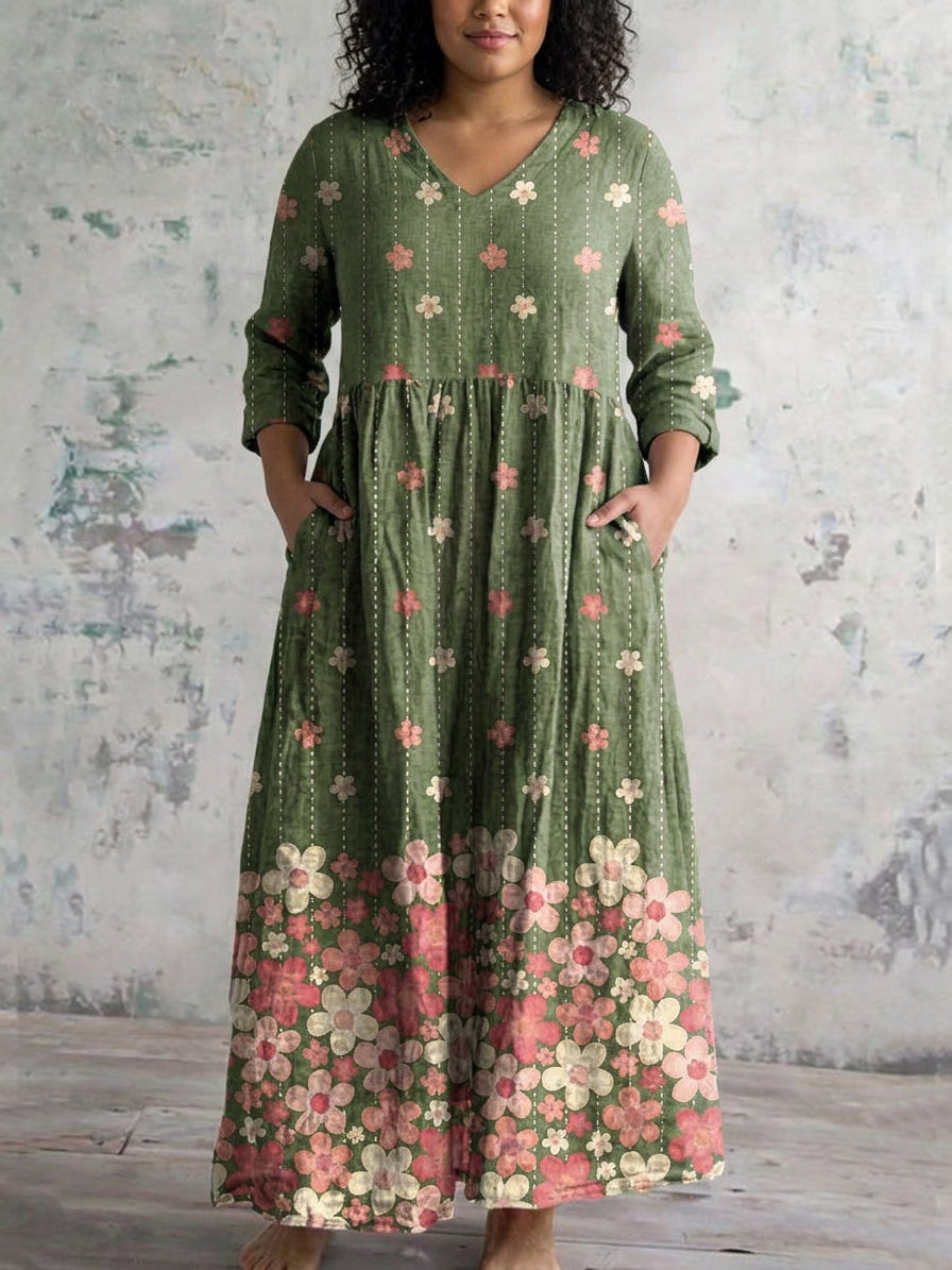 Leona | Meadow Blossom Maxi Jurk