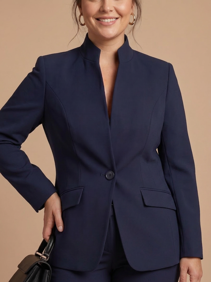Juniper | Gestructureerd Staande Kraag Tailored Pak